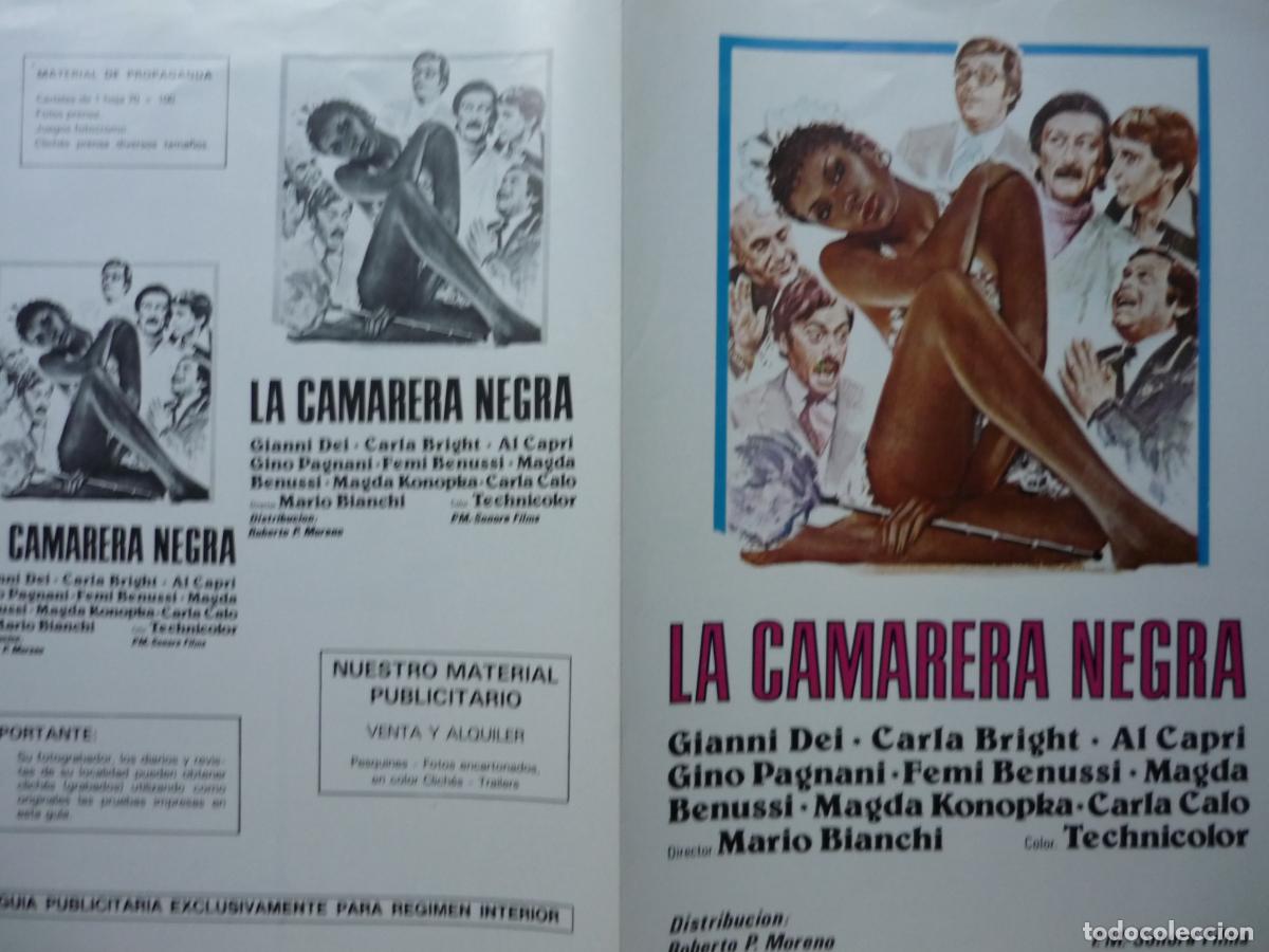 Cine: la camarera negra - GUIA PUBLICITARIA ORIGINAL - carla bright Magda Konopka cine erotico