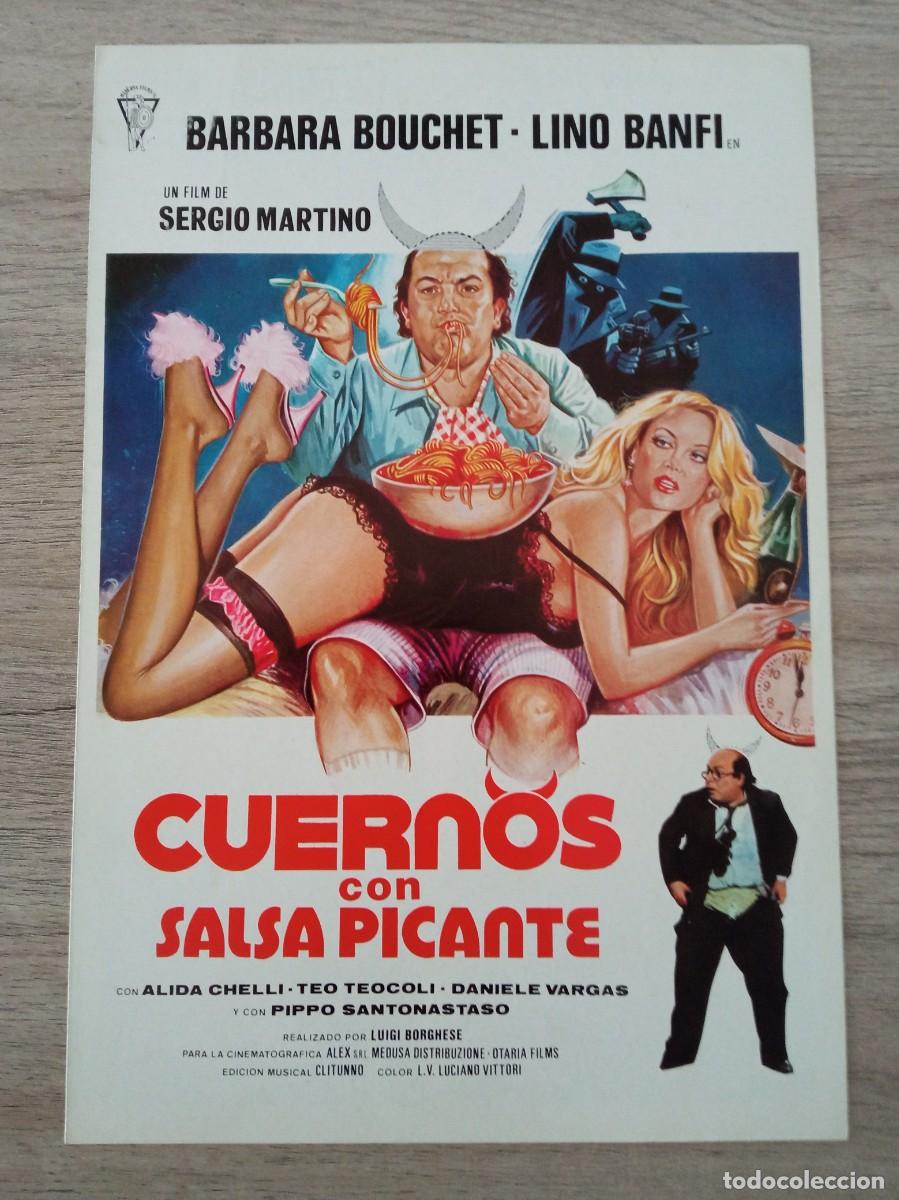 Cine: GU&Iacute;A PUBLICITARIA DE LA PEL&Iacute;CULA CUERNOS CON SALSA PICANTE, BARBARA BOUCHET