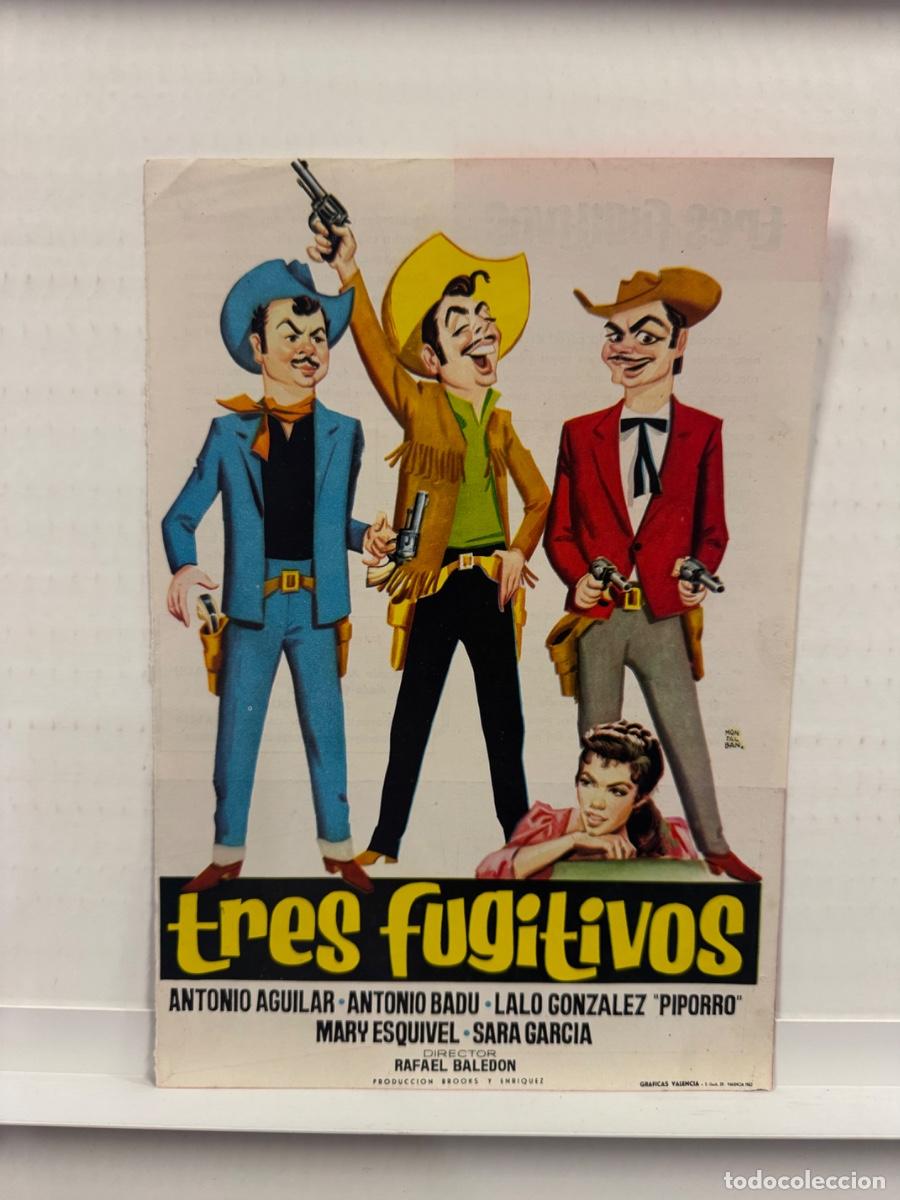 Cine: Tres fugitivos, Antonio Aguilar, Antonio Badu, GUIA CINE SIMPLE