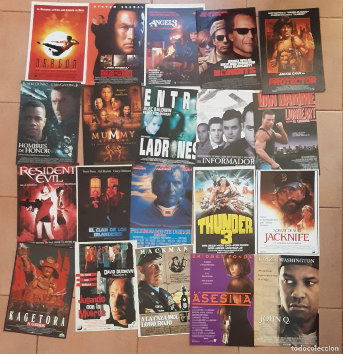 Cine: Lote de 40 gu&iacute;as de cine: suspense, terror y acci&oacute;n