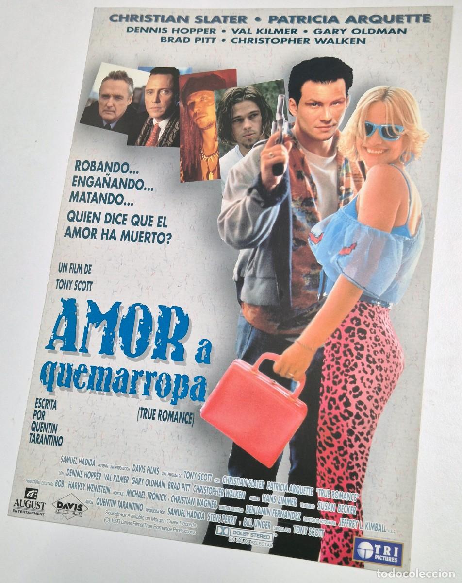 Cine: Gu&iacute;a publicitaria desplegable de Amor a quemarropa de Tony Scott (1993)
