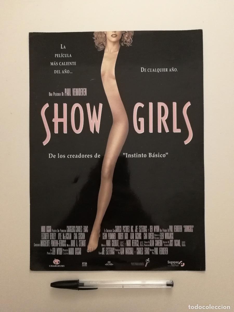 Cine: ANTIGUA FICHA PUBLICITARIA -A4- SHOW GIRLS - PAUL VERHOEVEN - LAMINA PUBLICIDAD
