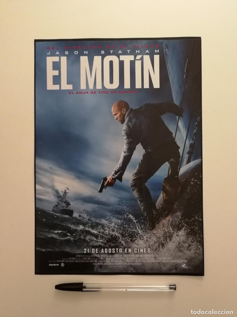 Cine: ANUNCIO ACARTONADO -A4- EL MOTIN - Jason Statham - LAMINA PUBLICIDAD