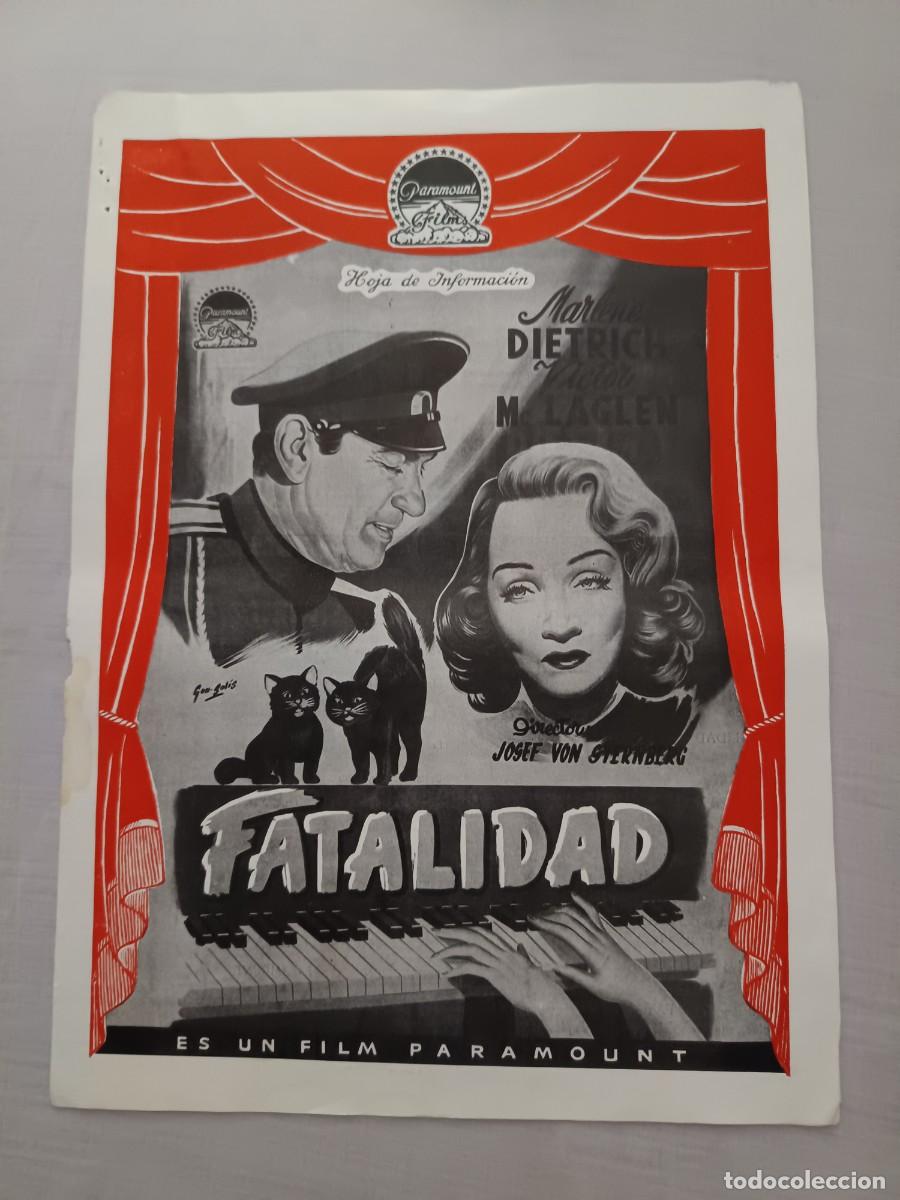 Cine: GUIA DE CINE DOBLE FATALIDAD MARLENE DIETRICH
