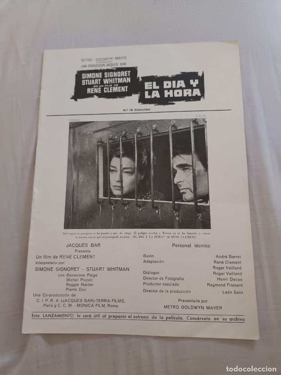 Cine: GUIA DE CINE 8 PAGINAS EL DIA Y LA HORA SIMONE SIGNORET