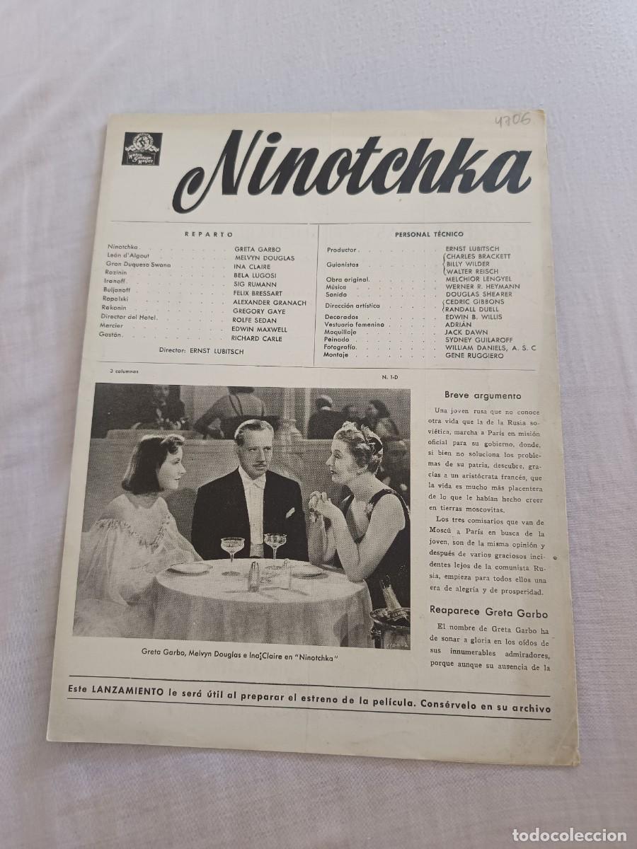 Cine: GUIA DE CINE DOBLE NINOTCHKA GRETA GARBO