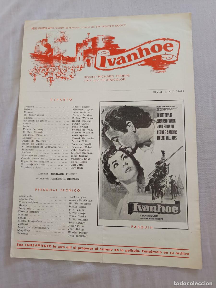 Cine: GUIA DE CINE DOBLE IVANHOE ROBERT TAYLOR