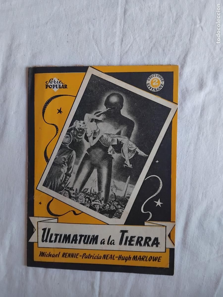 Cine: ULTIMATUM A LA TIERRA. GUIA DE CINE Y ARGUMENTO NOVELADO FOTOS DE LA PELICULA. EDICIONES BISTAGNE