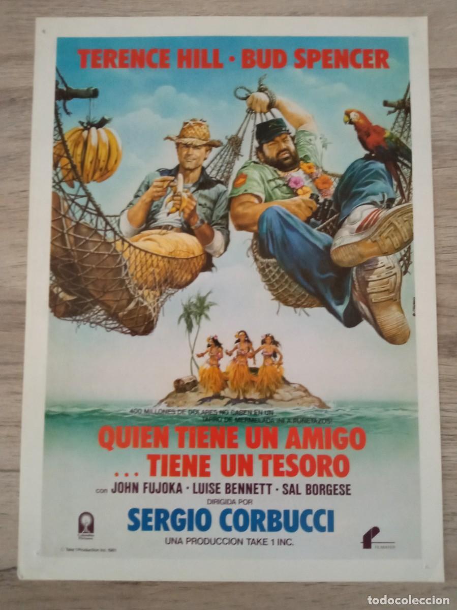 Cine: GU&Iacute;A PUBLICITARIA DE LA PEL&Iacute;CULA QUIEN TIENE UN AMIGO... TIENE UN TESORO, TERENCE HILL, BUD SPENCER