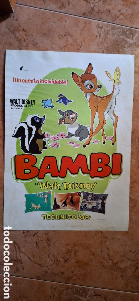 Cine: GU&Iacute;A CINEMATOGR&Aacute;FICA ORIGINAL / PRESSBOOK - BAMBI (WALT DISNEY) - DISTRIBUIDA POR FILMAYER