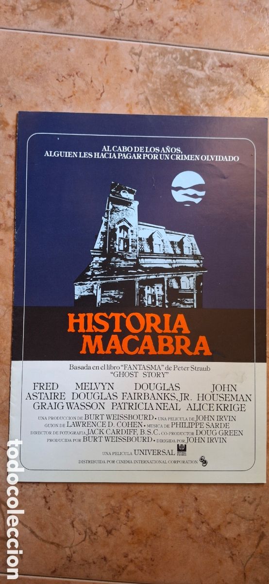Cine: GU&Iacute;A PUBLICITARIA / PROGRAMA DE MANO DESPLEGABLE - HISTORIA MACABRA (GHOST STORY) - 1981 - UNIVERSAL