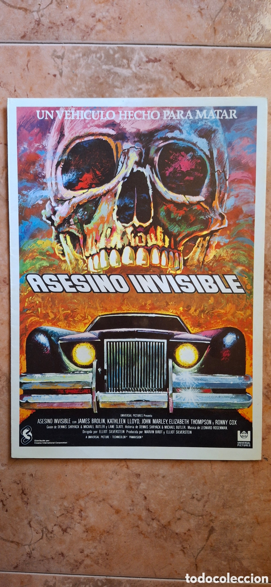 Cine: Gu&iacute;a Publicitaria Original Cine - ASESINO INVISIBLE (The Car, 1977) - C.I.C. Distribuci&oacute;n Espa&ntilde;a