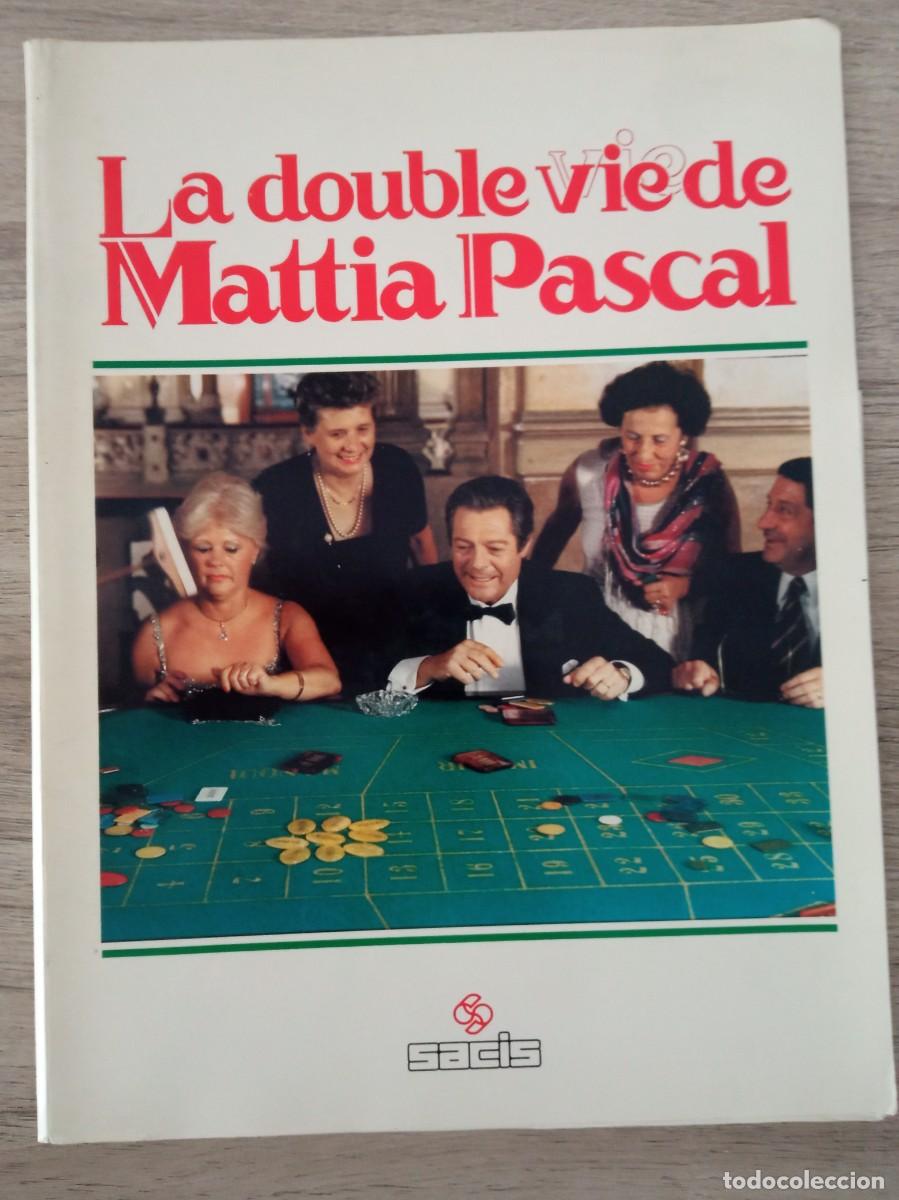 Cine: LA DOUBLE VIE DE MATTIA PASCAL, MARCELO MASTROIANNI, CARPETA PARA DOSSIER EN FRANCES