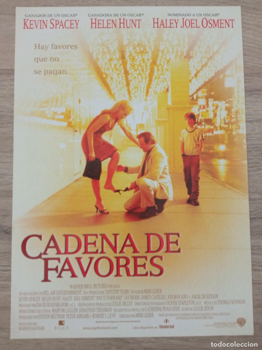 Cine: GU&Iacute;A PUBLICITARIA DE LA PEL&Iacute;CULA CADENA DE FAVORES, KEVIN SPACEY