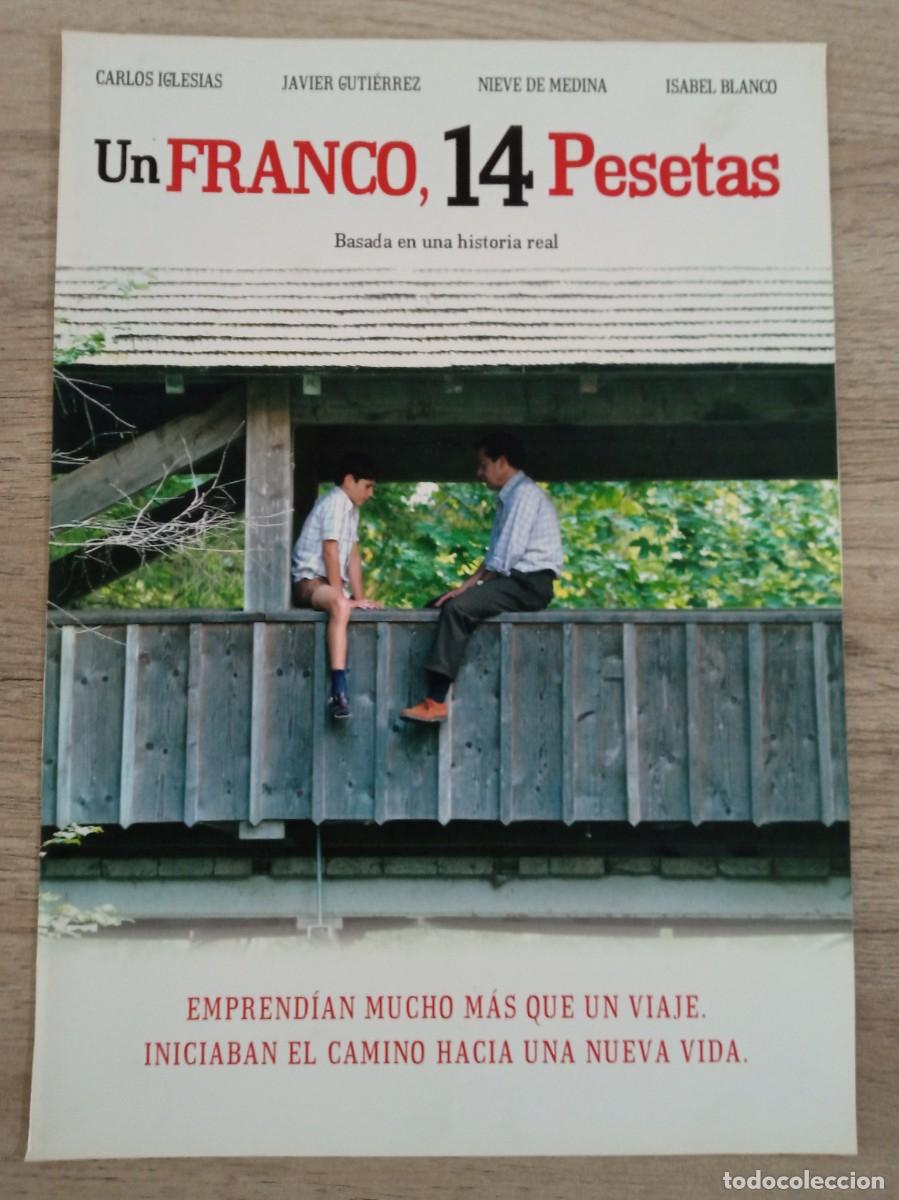 Cine: GU&Iacute;A PUBLICITARIA DE LA PEL&Iacute;CULA UN FRANCO, 14 PESETAS, CARLOS IGLESIAS, DEFECTUOSA