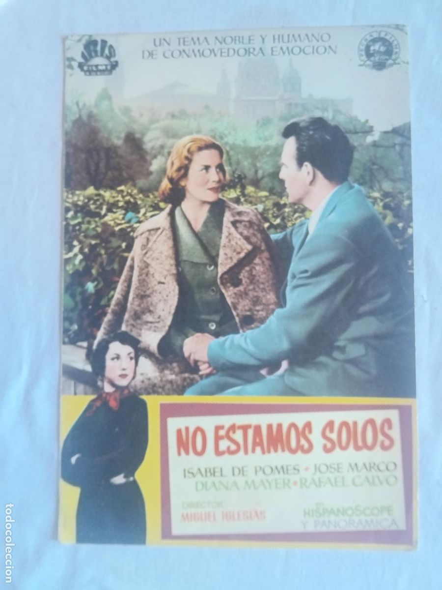 Cine: GUIA PUBLICITARIA DE CINE NO ESTAMOS SOLOS ISABEL DE POMES MIGUEL IGLESIAS