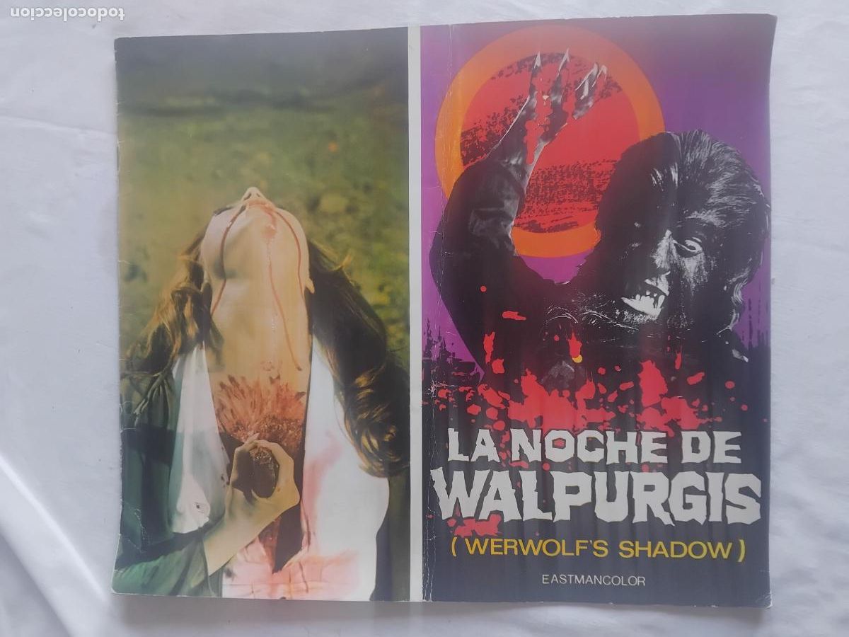 Cine: GUIA PUBLICITARIA DE CINE LA NOCHE DE WALPURGIS PAUL NASCHY. 32,50 X 25.