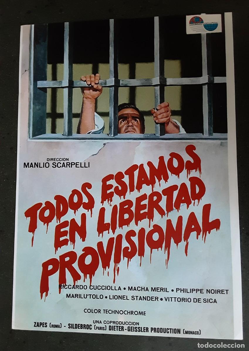 Cine: TODOS ESTAMOS EN LIBERTAD PROVISIONAL, RICCARDO CUCCIOLA, MACHA MERIL.