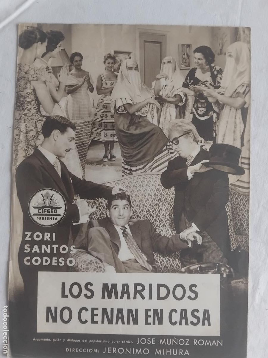 Cine: GUIA DE CINE ORIGINAL LOS MARIDOS NO CENAN EN CASA ZORI SANTOS CODESO JERONIMO MIHURA