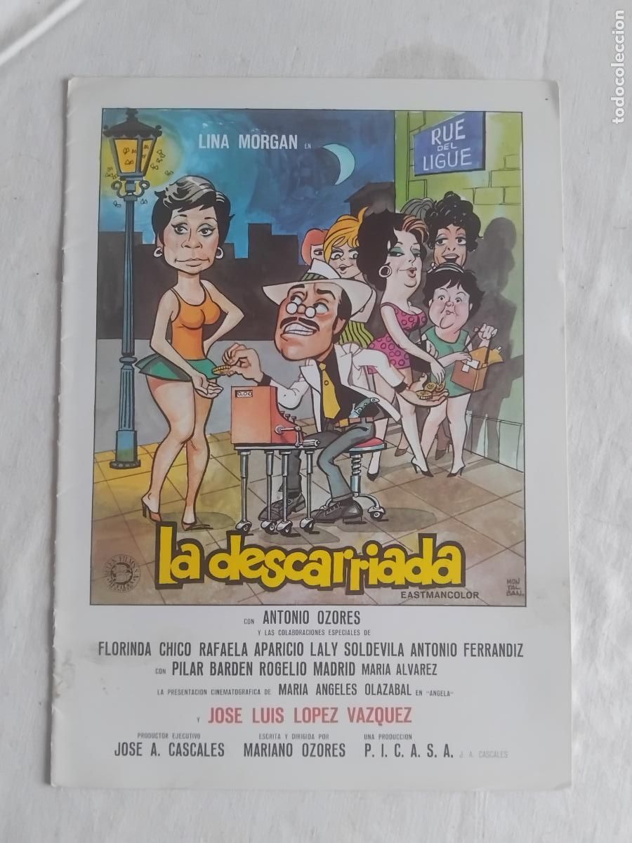 Cine: GUIA DE CINE ORIGINAL LA DESCARRIADA - LINA MORGAN, ANTONIO OZORES, JOSE LUIS LOPEZ VAZQUEZ