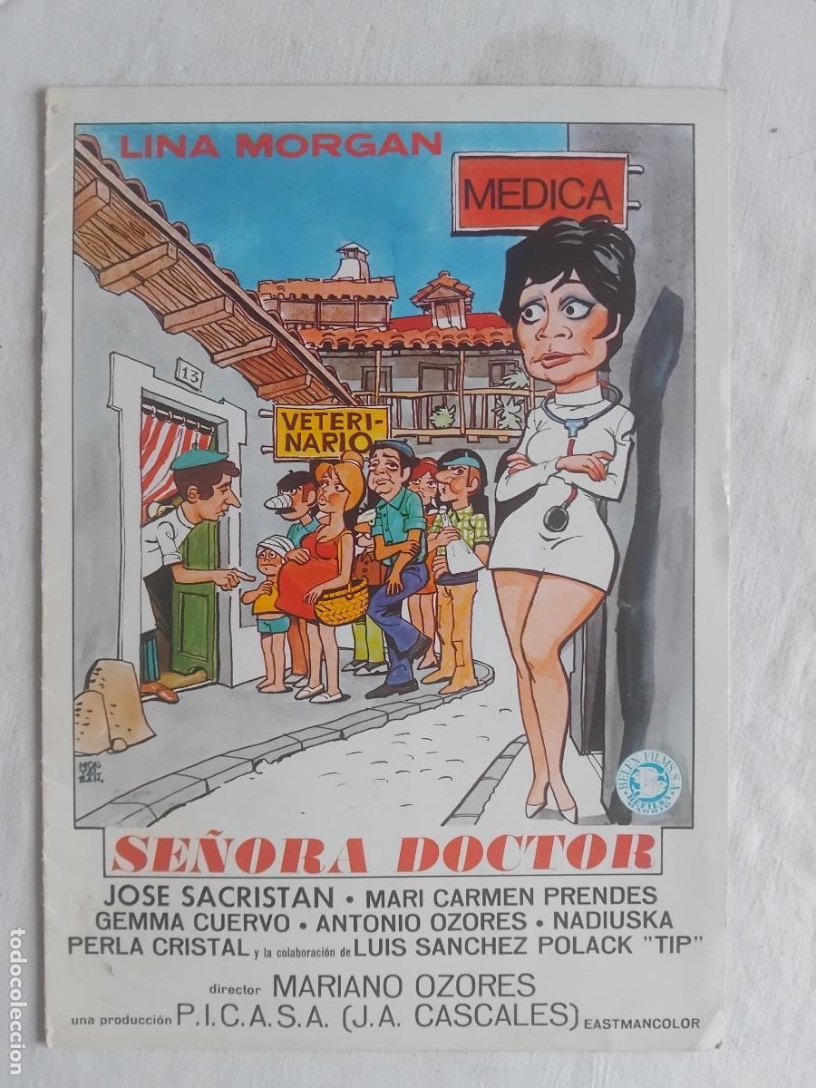 Cine: GUIA DE CINE ORIGINAL SE&Ntilde;ORA DOCTOR - LINA MORGAN / JOSE SACRISTAN.