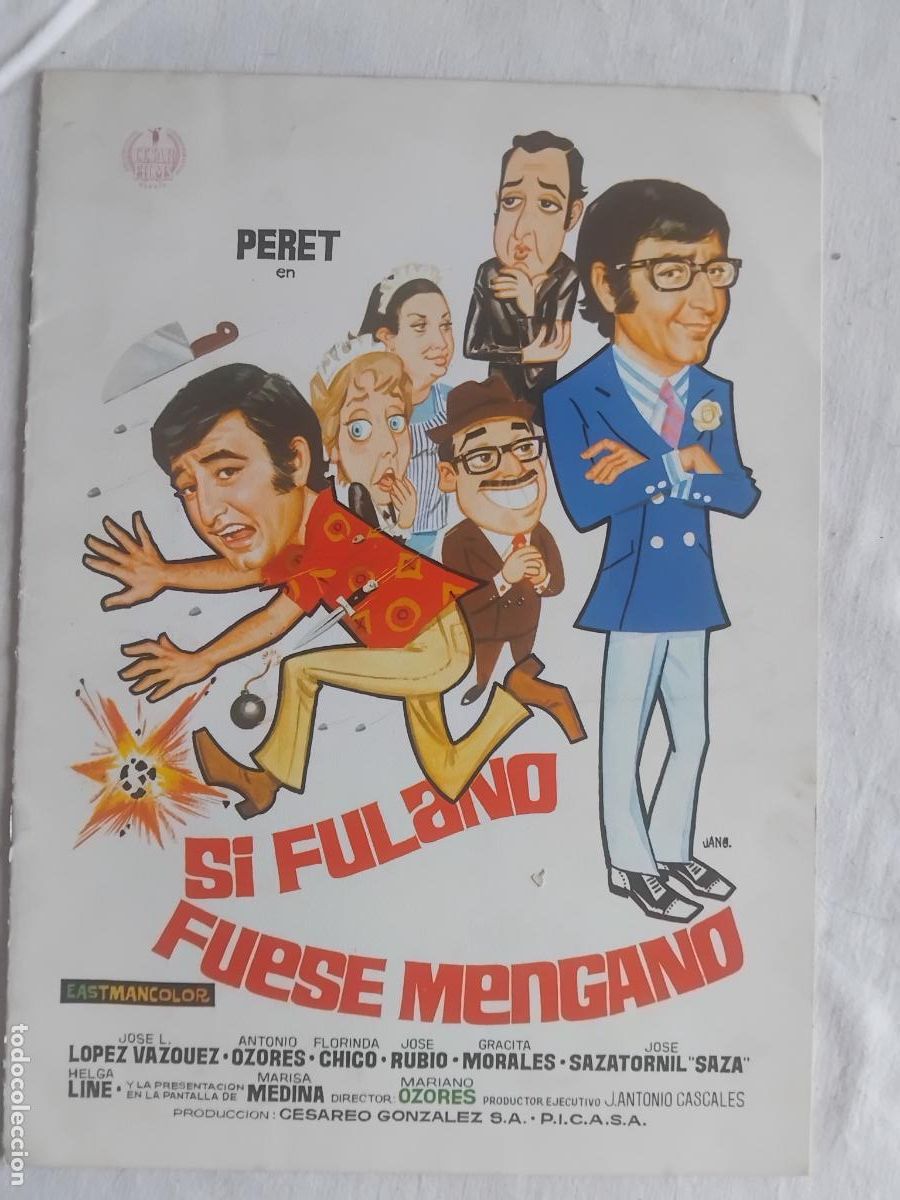 Cine: GUIA DE CINE ORIGINAL SI FULANO FUESE MENGANO PERET SAZA OZORES