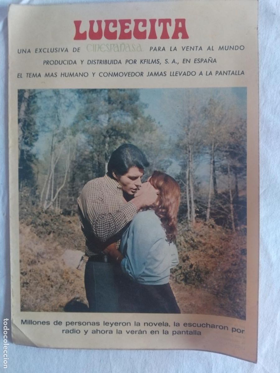 Cine: GUIA DE CINE ORIGINAL LUCECITA, JUAN LUIS GALIARDO, ANALIA GAD&Eacute;, SUSANA ESTRADA, 1976