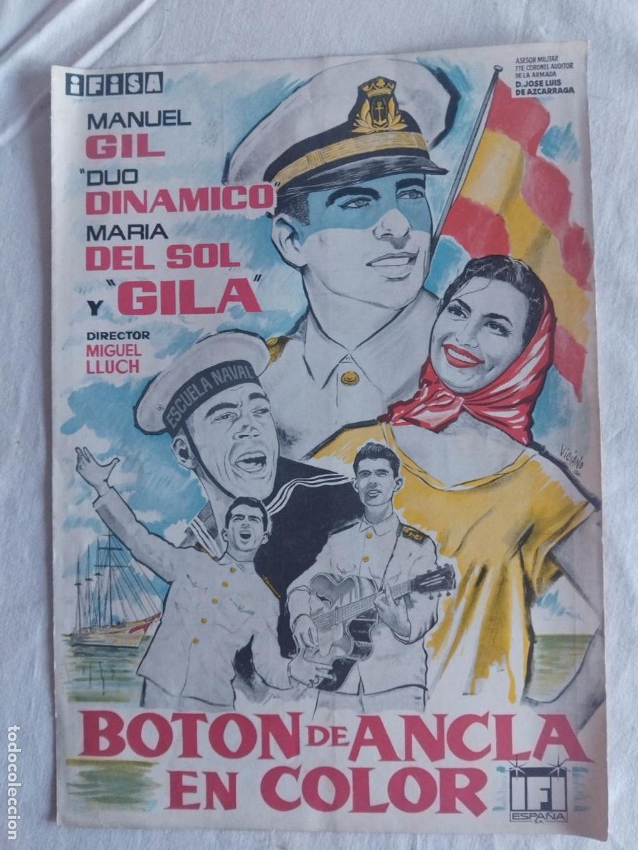 Cine: GUIA DE CINE BOTON DE ANCLA EN COLOR DUO DINAMICO GILA MIGUEL LLUCH