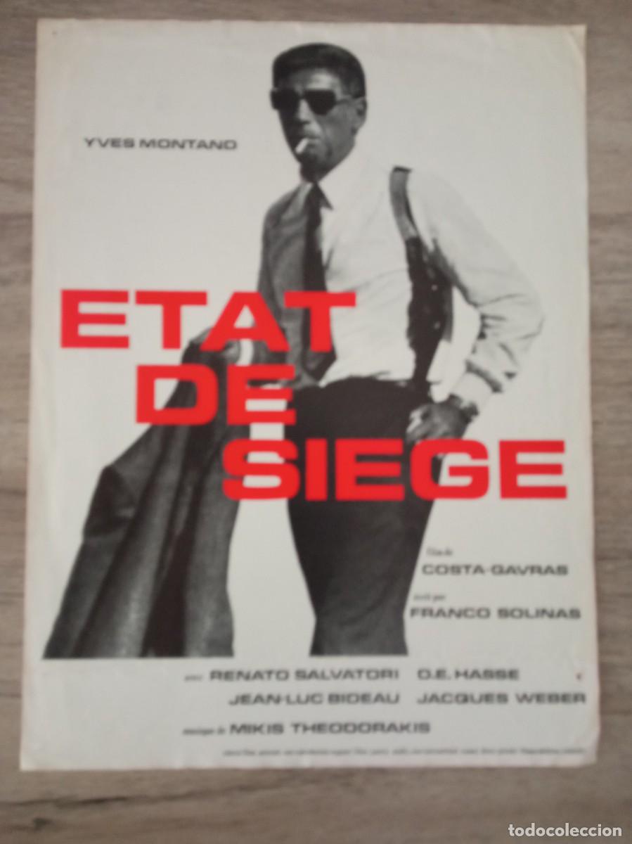 Cinema: ETAT DE SIEGE (ESTADO DE SITIO), COSTA GAVRAS, YVES MONTAND, GU&Iacute;A FRANCESA