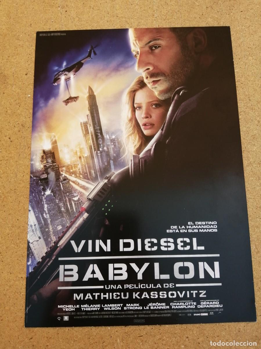 Cine: GUIA CINEMATOGRAFICA. BABYLON (VIN DIESEL - GERARD DEPARDIEU - CHARLOTTE RAMPLING)