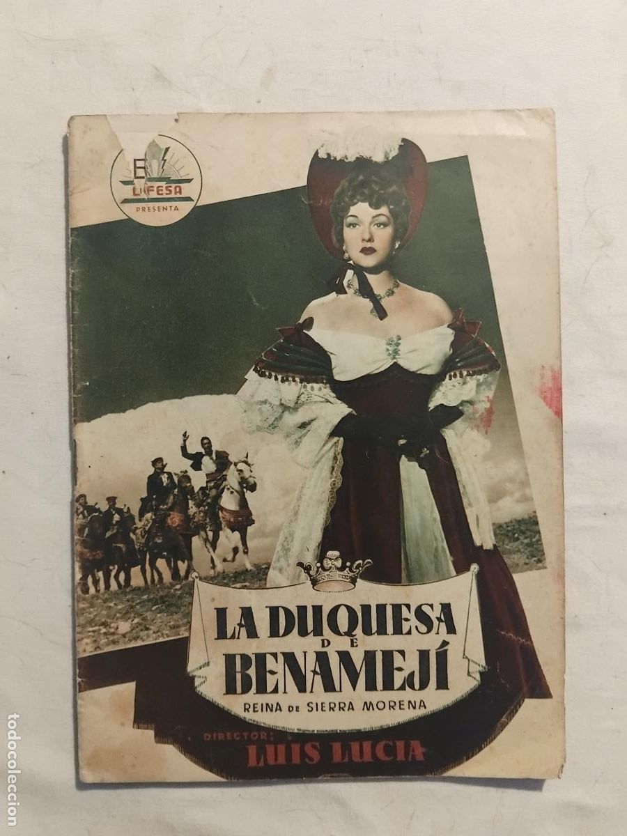 Cine: GUIA DE CINE ORIGINAL LA DUQUESA DE BENAMEJI AMPARO RIVELLES JORGE MISTRAL. CIFESA.