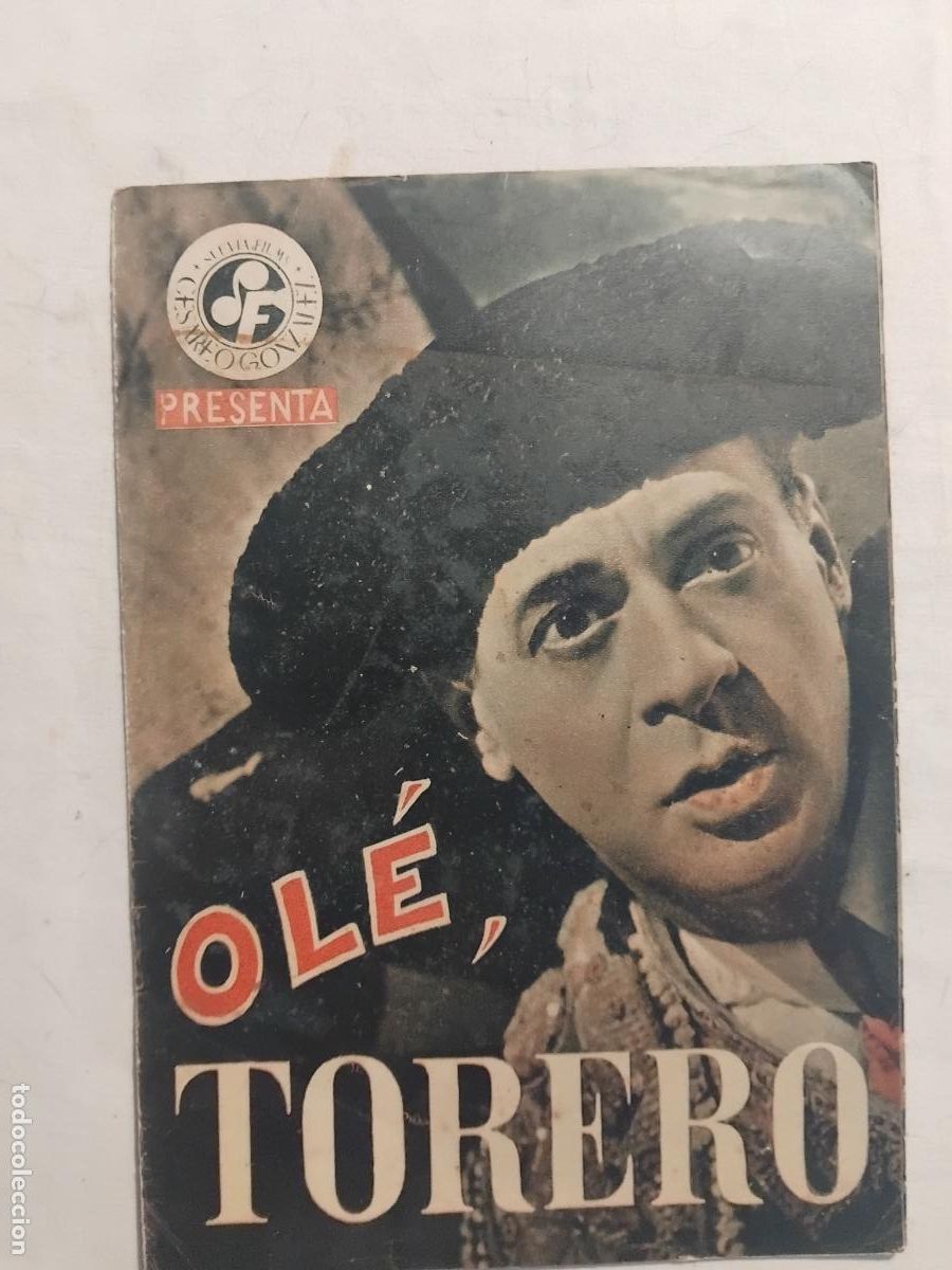 Cine: GUIA DE CINE ORIGINAL OLE TORERO - LUIS SANDRINI Y PAQUITA RICO - SUEVIA FILMS