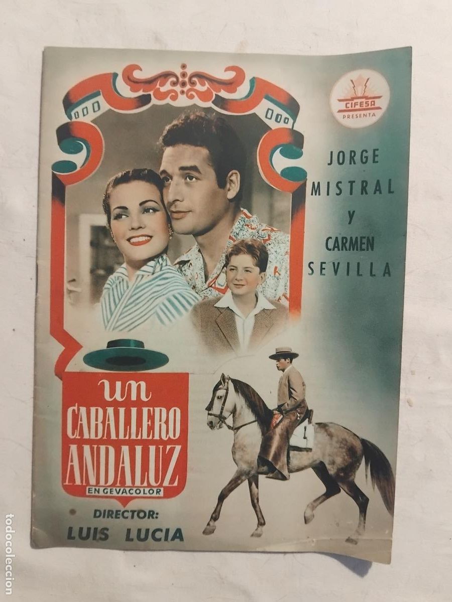 Cine: GUIA DE CINE ORIGINAL UN CABALLERO ANDALUZ CARMEN SEVILLA JORGE MISTRAL CIFESA