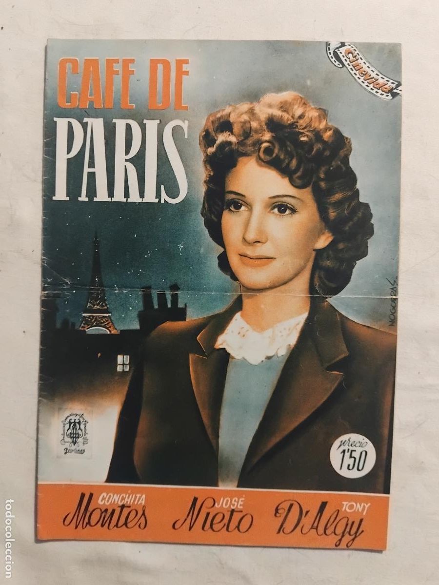 Cine: GUIA DE CINE ORIGINAL CAFE DE PARIS. CONCHITA MONTES. JOSE NIETO.