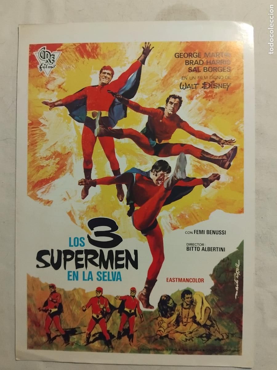 Cine: GUIA DE CINE ORIGINAL LOS 3 SUPERMEN EN LA SELVA