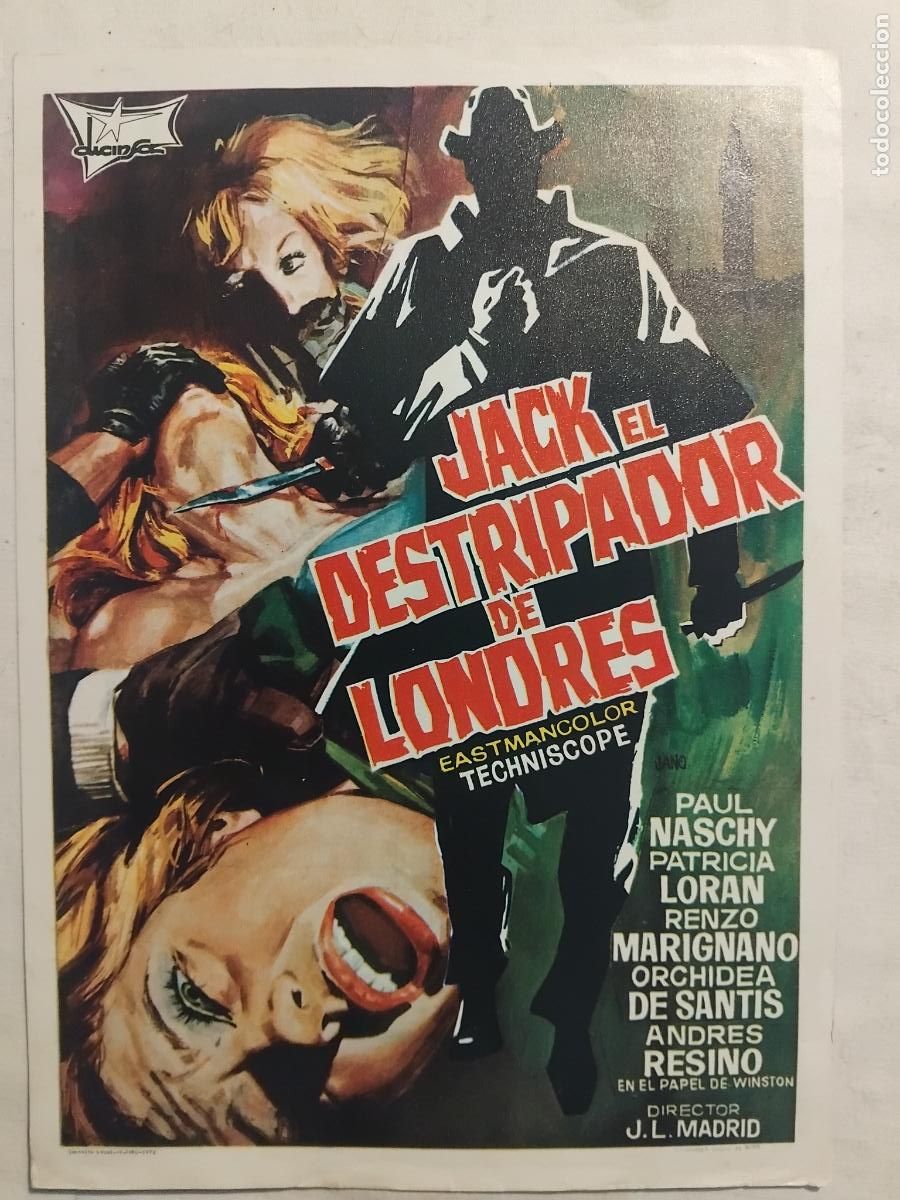Cine: GUIA DE CINE ORIGINAL JACK EL DESTRIPADOR DE LONDRES. PAUL NASCHY