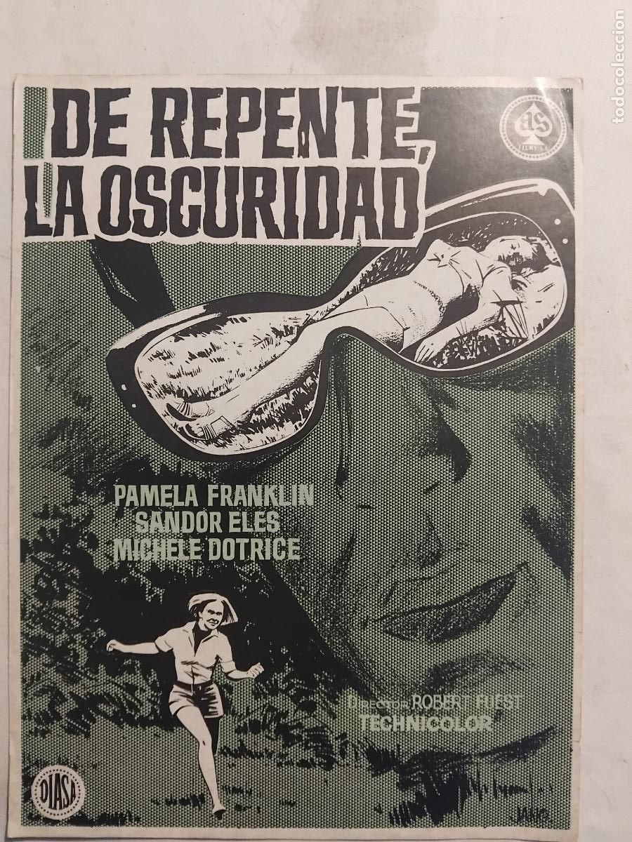 Cine: GUIA DE CINE ORIGINAL DE REPENTE, LA OSCURIDAD - PAMELA FRANKLIN - MICHELE DOTRICE / ROBERT FUEST
