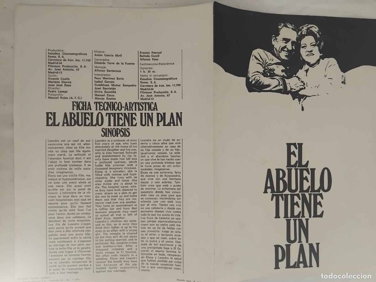 Cine: GUIA DE CINE ORIGINAL EL ABUELO TIENE UN PLAN / PACO MARTINEZ SORIA / ISABEL GARCES / PEDRO LAZAGA