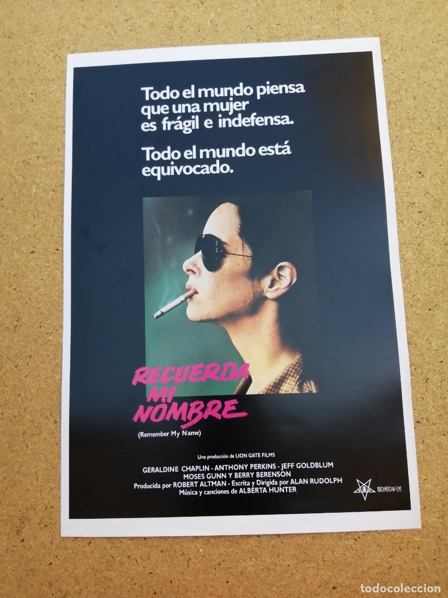 Cine: GUIA CINEMATOGRAFICA. RECUERDA MI NOMBRE (UN FILM DE ALAN RUDOLPH)