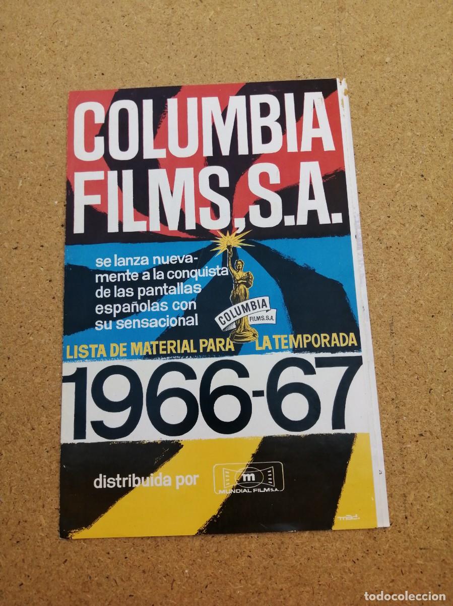 Cine: LISTA DE MATERIAL COLUMBIA FILMS 1966 - 67