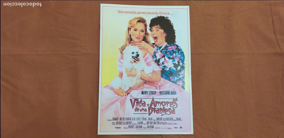 Cine: GUIA PUBLICITARIA. 8 p&aacute;ginas. Vida y amores de una diablesa. Meryl Streep Roseanne Barr