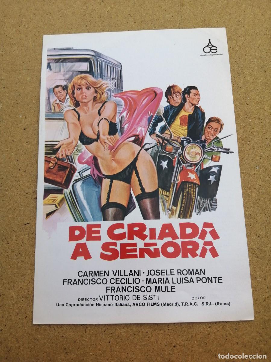 Cine: GUIA CINEMATOGRAFICA. DE CRIADA A SE&Ntilde;ORA (CARMEN VILLANI - MARIA JOSE ROMAN - FRANCISCO CECILIO)