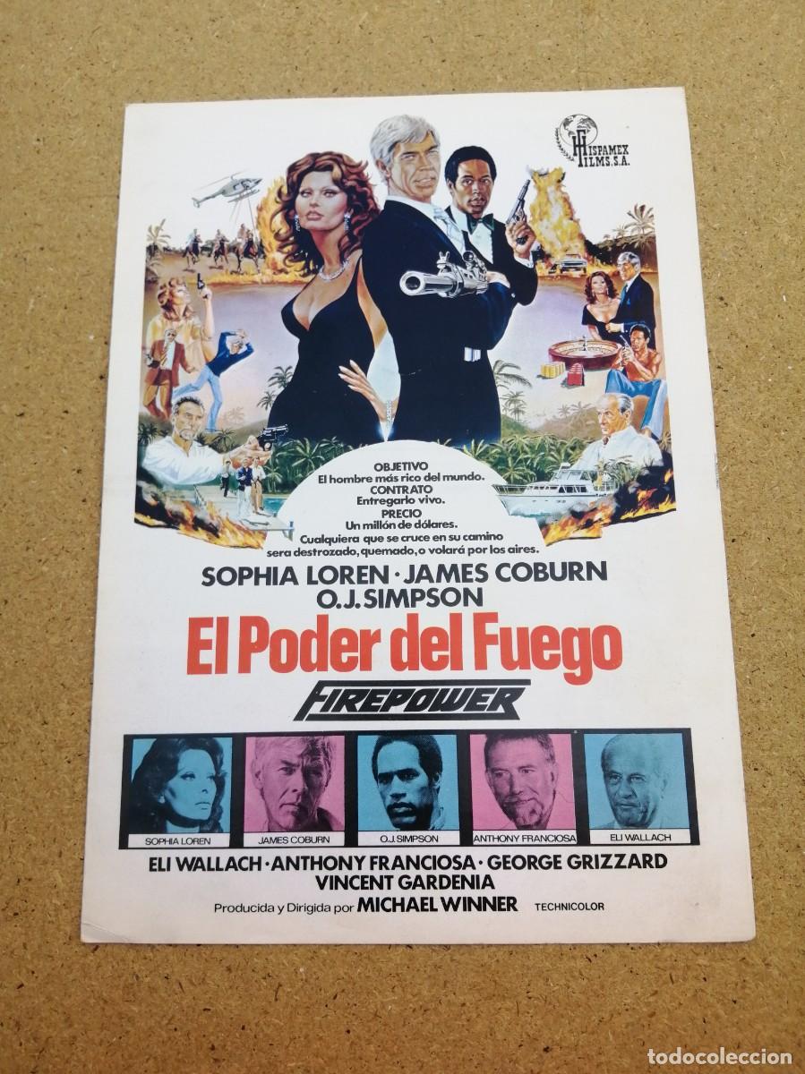 Cine: GUIA CINEMATOGRAFICA. EL PODER DEL FUEGO (JAMES COBURN - SOFIA LOREN - ANTHONY FRANCIOSA)