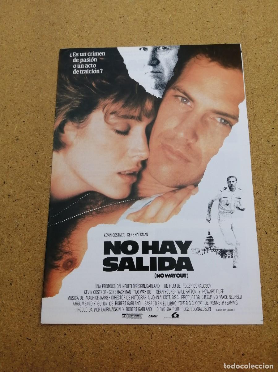 Cine: GUIA CINEMATOGRAFICA. NO HAY SALIDA (KEVIN COSTNER - GENE HACKMAN - SEAN YOUNG)