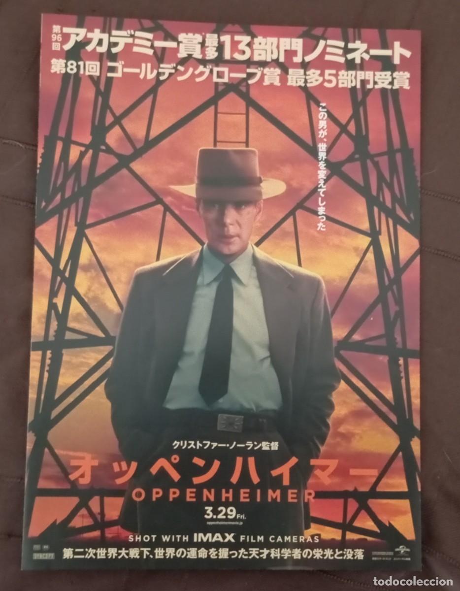 Cine: Gu&iacute;a japonesa programa flyer japon&eacute;s OPPENHEIMER. Christopher Nolan, Cillian Murphy, Emily Blunt