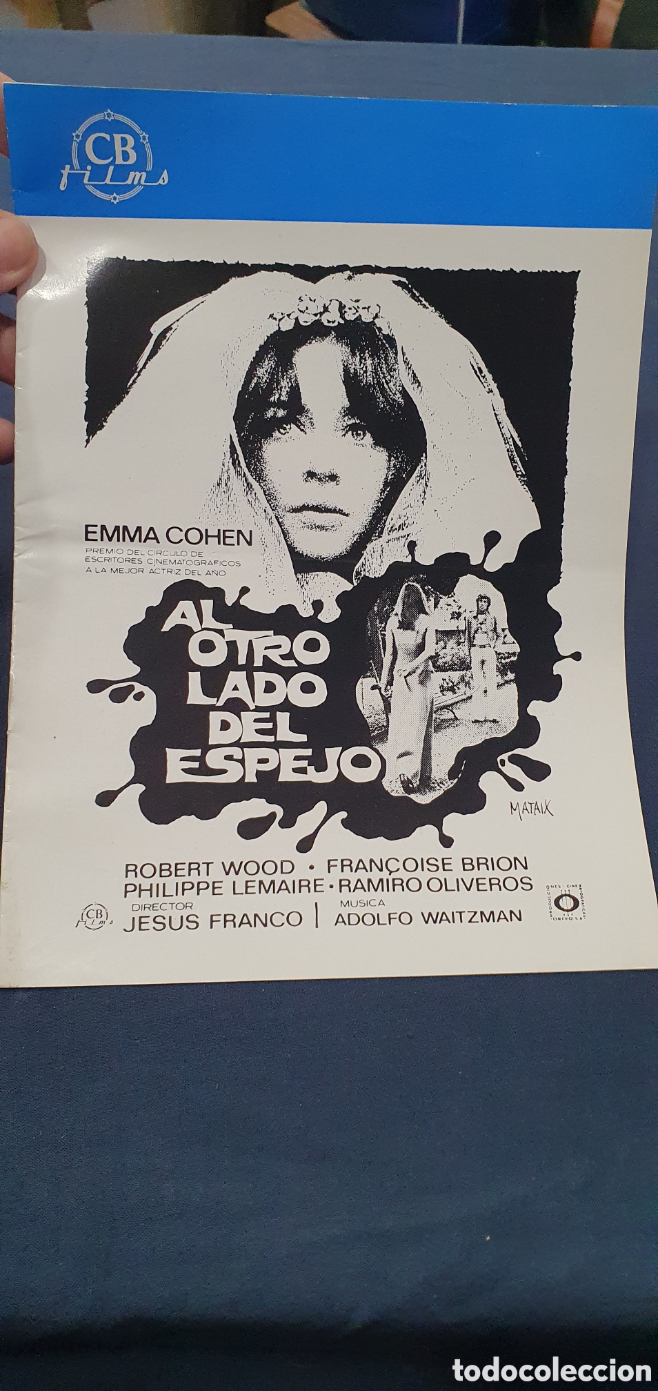 Cinema: Librillo programa guia cine. Al otro lado del espejo. (L137)
