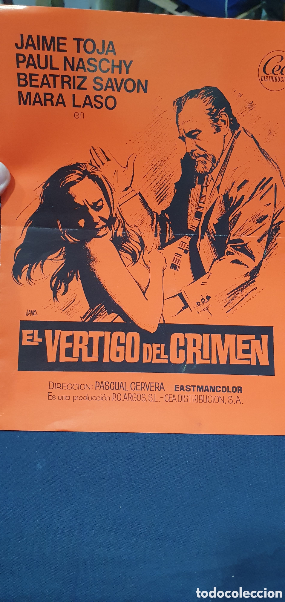 Cin&eacute;ma: Librillo programa guia cine. El v&eacute;rtigo del crimen. (L137)