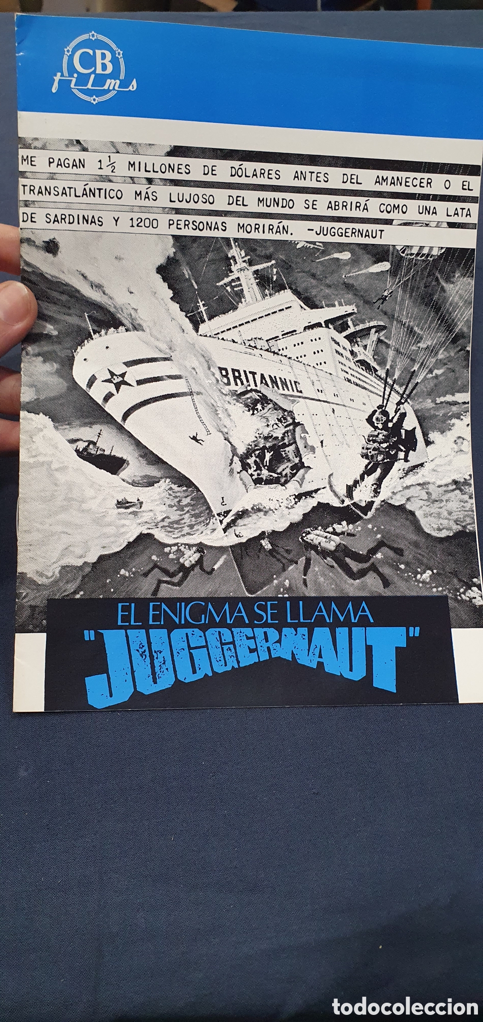 Kino: Librillo programa guia cine. Juggernaut. (L137)