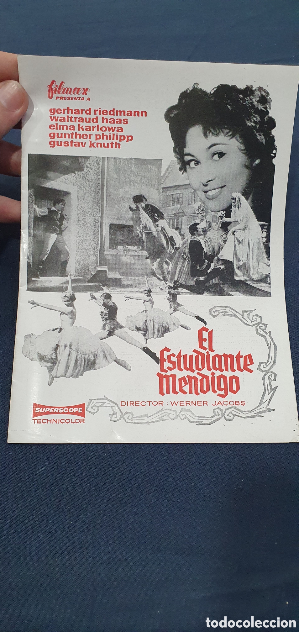 Cinema: Librillo programa guia cine. El estudiante mendigo. (L137)