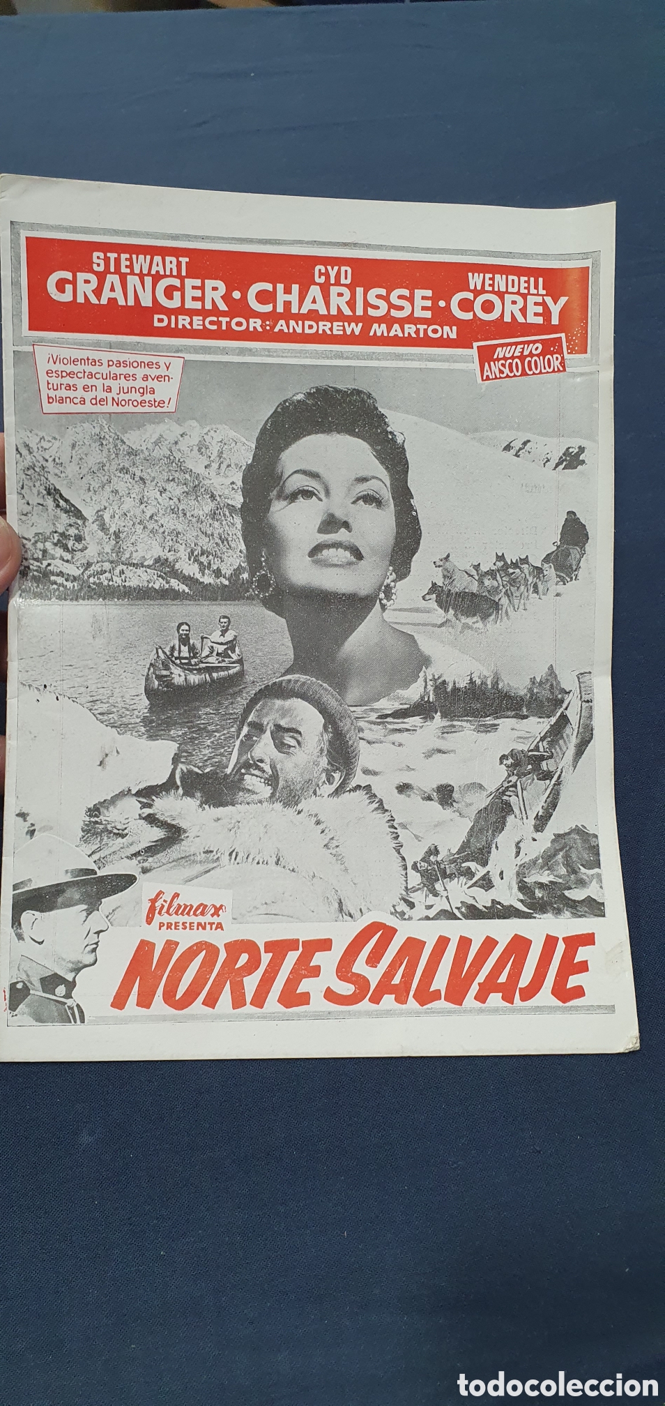 Cinema: Librillo programa guia cine. Norte salvaje. (L137)